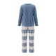 thumbnail image 3 of Pijama Simply Basic para Dama Playera Manga Larga con Pantalón Étnico Pinos Azul Talla EG 3 Piezas, 3 of 4