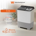 thumbnail image 2 of White Westinghouse  Lavadora Doble Tina 15 kg  WWXCTT251006QBK  Gabinete en polipropileno  4 niveles de agua  4 perillas de control  Bajo consumo de energía  Ahorro de agua, 2 of 7