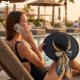 thumbnail image 5 of Sombrero de Playa Con Liston Para Mujeres Ala Ancha 42 cm negro, 5 of 6
