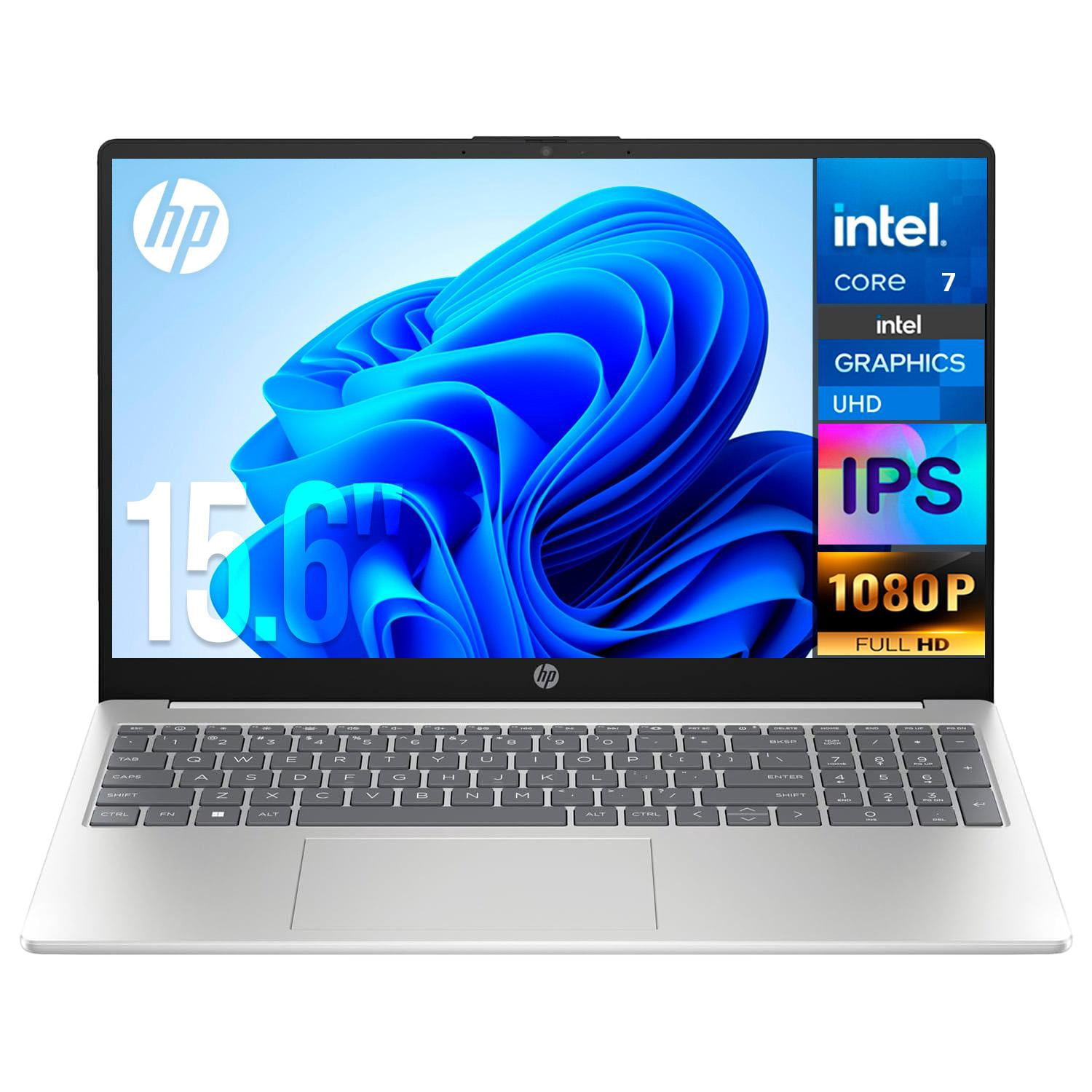 Laptop HP 15-fd0183wm Intel Core i7 150U 16GB DDR5 1TB SSD Pantalla 15.6" IPS FHD Windows 11 Teclado Ingles Plata