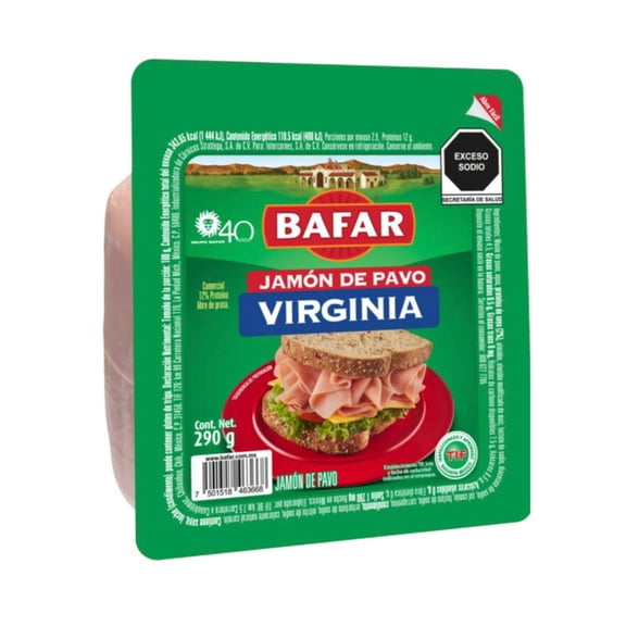 Jamón virginia Bafar 290 g