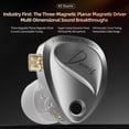 thumbnail image 2 of Auriculares con monitor intraural KZ Duonic Triple-Magnet Planar, 2 of 8
