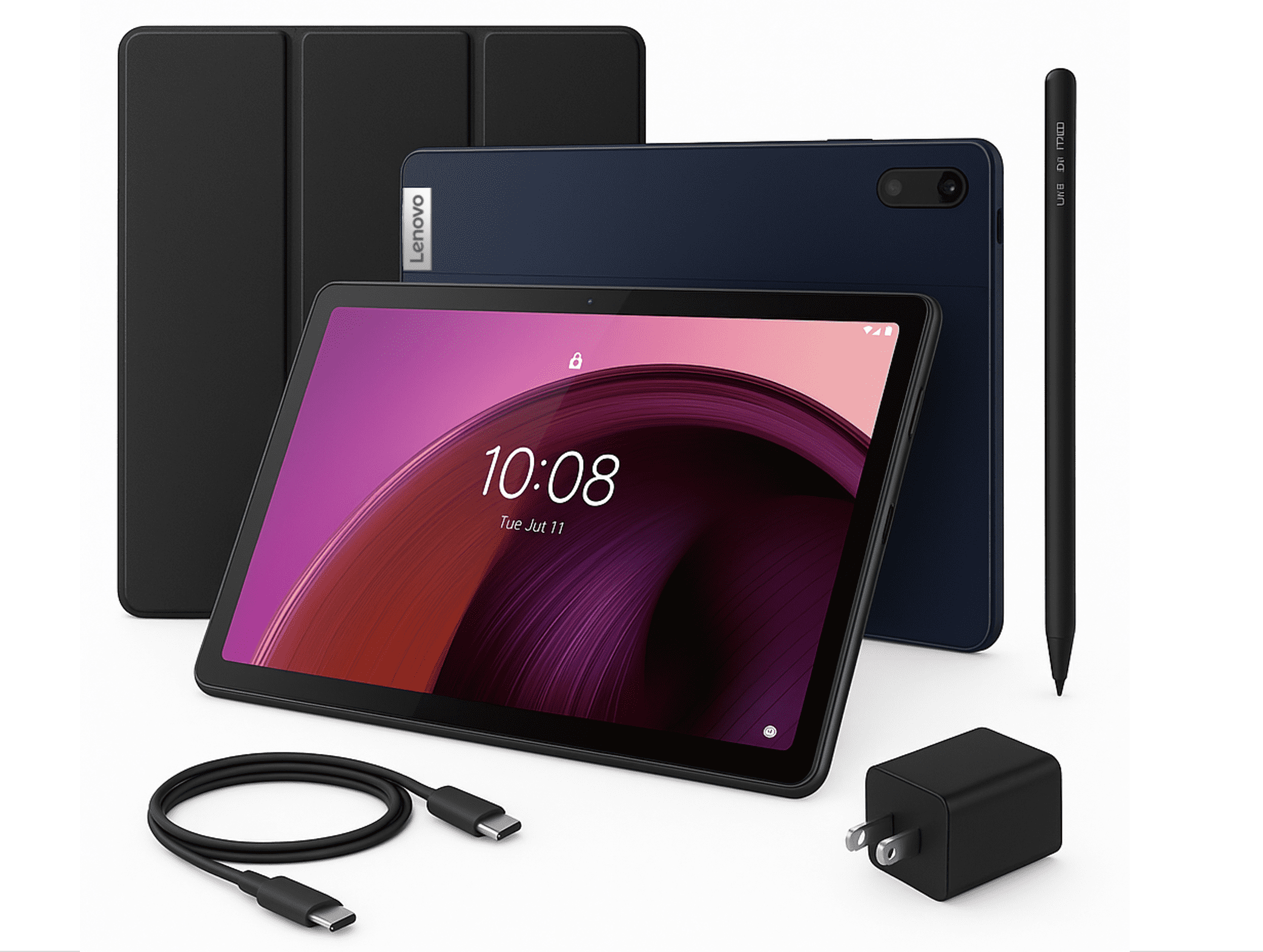 Tablet Celular Lenovo Tab M10 5G 10.6" 2K (2000×1200), Snapdragon 695, 6GB RAM, 128GB, Android 13, 5G nano-SIM (chip), Azul + Lenovo Tab Pen Plus + Funda