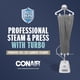 thumbnail image 2 of Conair vaporizador de ropa Turbo ExtremeSteam 1875W profesional de vapor y prensa, 2 of 7
