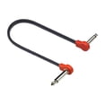thumbnail image 2 of Cable de conexión para guitarra eléctrica/bajo, ángulo recto de 1/4 de pulgada, efectos de bajo silenciosos 50cm rojo, 2 of 7