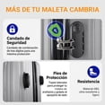 thumbnail image 2 of Set de Maletas 20'', 24'' y 28'' Rígidas BAGIAU Colores plateado 28, 2 of 9