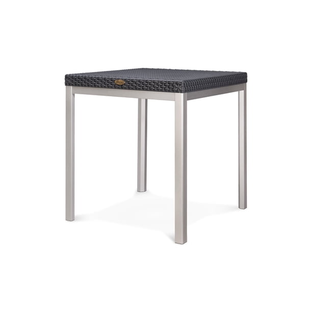 Lagoon Mesa de Comedor Cuadrada Tipo Rattan de Polipropileno, Patas de Acero, Protección UV, Apta para Exterior, Modelo Russ Lagoon Russ