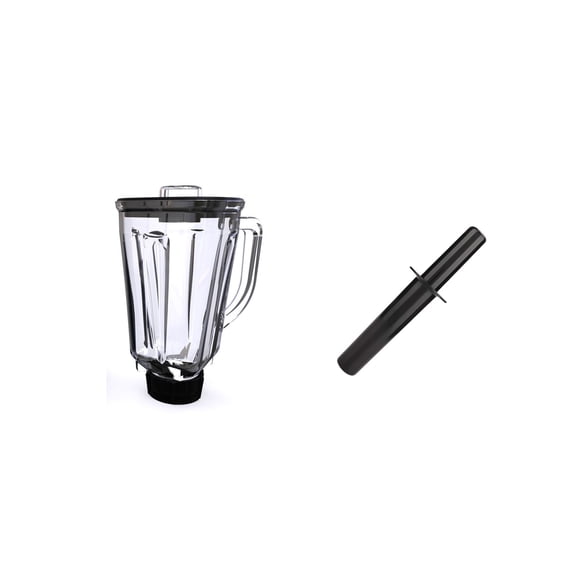Combo/Pack vaso vidrio completo 2L + tamper desatascador de alimentos