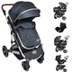 thumbnail image 1 of Carriola Reversible 4 en 1 iBaby Murano Portabebé Autoasiento Rosa Plegable negro, 1 of 9