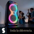 thumbnail image 3 of Bocina Bluetooth 800W Con Luces LED USB Micro SD AUX Radio FM Portátil 12h Enlaza 2 Dispositivos Carga Tipo C Signa Sound Blast, 3 of 9