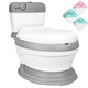 thumbnail image 1 of Baño Entrenador para Niños con Asiento Acolchado Antideslizante Diseño Realista - Gris, 1 of 6