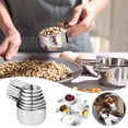 thumbnail image 1 of 304 Stainless Steel Measuring Cup And Spoon Set, Kitchen Large Belly Cup Baking Utensils, Kitchen Tools, Measuring Cups And Spoons, Piece Set, 1 of 9