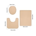 thumbnail image 3 of Juego de 3 alfombrillas de baño | Alfombras absorbentes y antideslizantes de poliéster | Modernas fundas para alfombras de baño en gris oscuro, caqui y verde | Alfombrillas de secado rápido para, 3 of 5