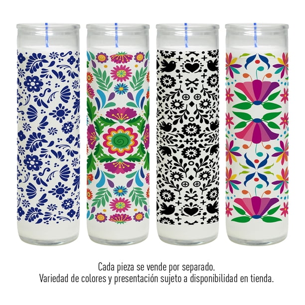 Veladora Aurrera vaso 100 día de muertos varios modelos 1 pza