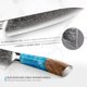 thumbnail image 4 of Cuchillo de chef Hecef 8 pulgadas acero Damasco japonés G10, 4 of 8