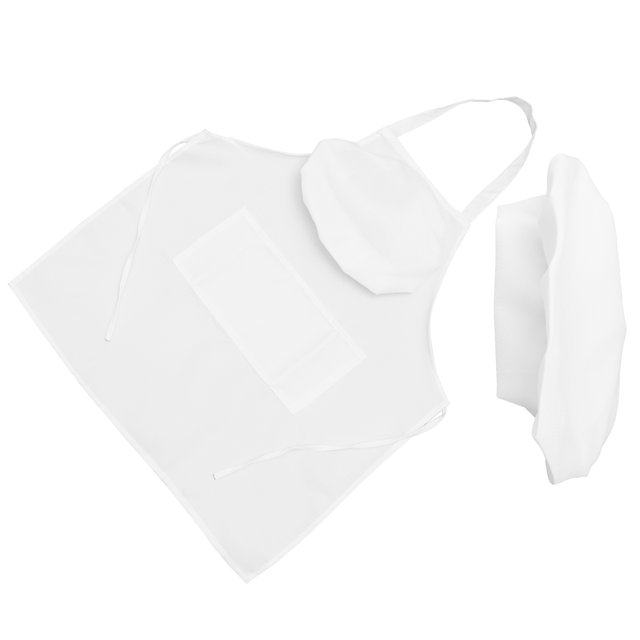 PTOOTP 4Ud Delantal Y Gorro Para Chef En Color Con Bolsillo Y Para Ajuste Cómodo