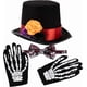 thumbnail image 1 of Juego De 4 Disfraces De Halloween, Sombrero, Guantes, Mallas y Moño, Catrin o Catrina, Fiesta, 1 of 5