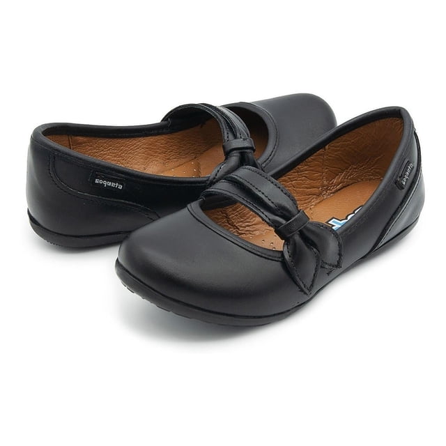 Zapato Escolar Niña Colección 2021 Coqueta Piel Negro Suaves negro 19.5