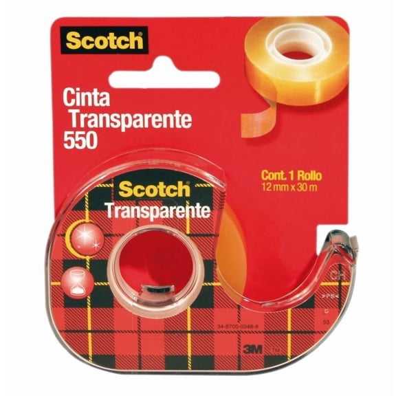 Cinta Adhesiva 3M Scotch Transparente con Despachador 12 mm x 30 m 1 pza
