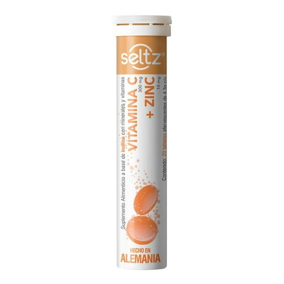 Suplemento alimenticio Seltz vitamina C + zinc 20 tabletas efervescentes de 4.3 g c/u