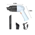 thumbnail image 3 of Aspiradora recargable, potente succión, cubo visual, batería de 2000 mAh, 120 W, 12000 Pa, aspiradora de mano para coche., 3 of 7