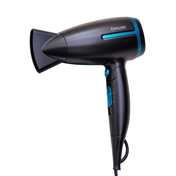 Secadora de Viaje Beurer HC25BF23, Mango Plegable ergonómico, 2 niveles de velocidad