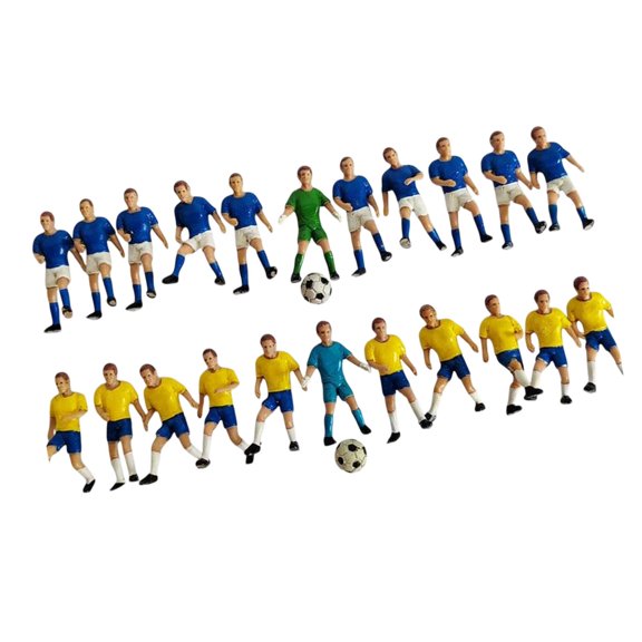 22 piezas Figuras de es de fútbol en miniatura Tiny People Model Crafts Props Figuras de personajes de diorama para el modelo de arquitectura