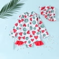 thumbnail image 2 of Odeerbi 0-3 Años Trajes de Baño de Manga Larga Con Gorro de Baño Traje de Baño de Entrenamiento Atlético de Una Pieza Traje de Baño de Surf de Playa, 2 of 7