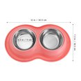 thumbnail image 2 of COOPHYA 1Ud Comedero Para Mascotas Con Doble Plato Inoxidable Para Comida Y, 2 of 8
