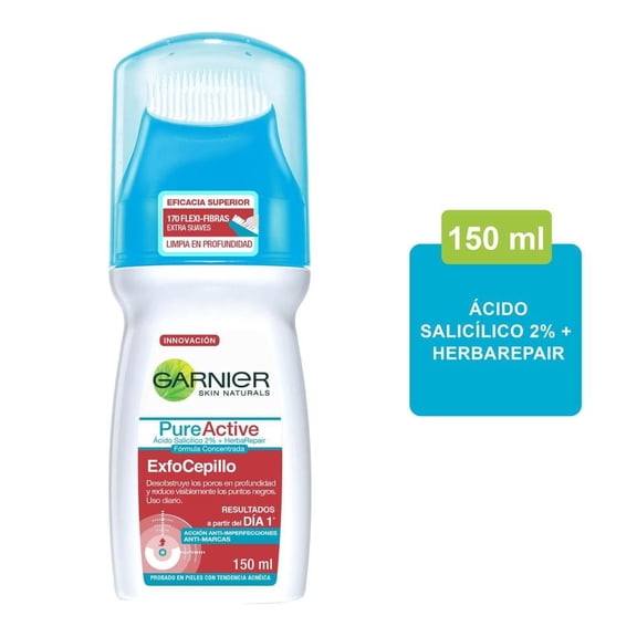 Limpiador facial Garnier Pure Active anti imperfecciones exfocepillo 150 ml