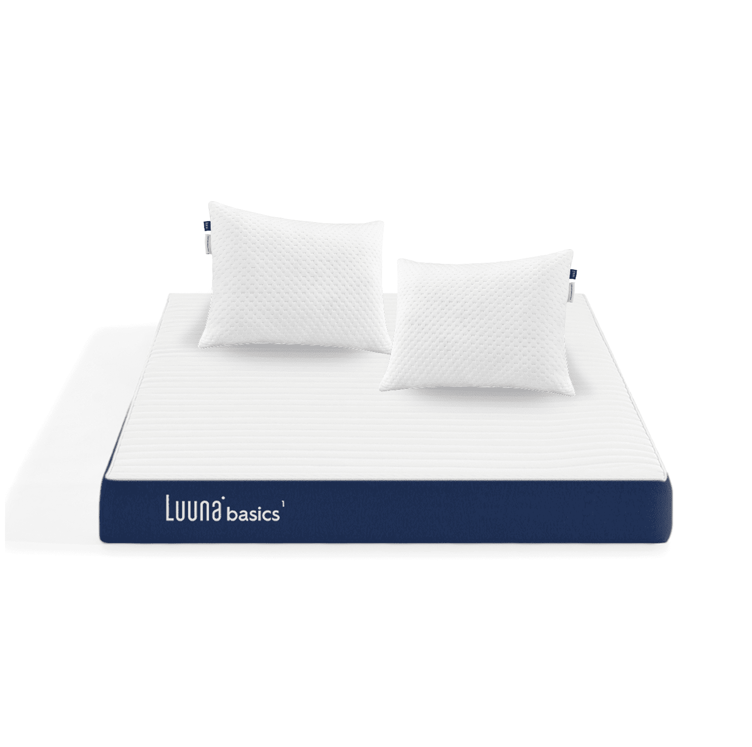 Colchón de Espuma Luuna Basics 1 Queen Size Adulto y 2 Almohadas Ajustables Firmes Tamaño Estándar blanco Queen Size