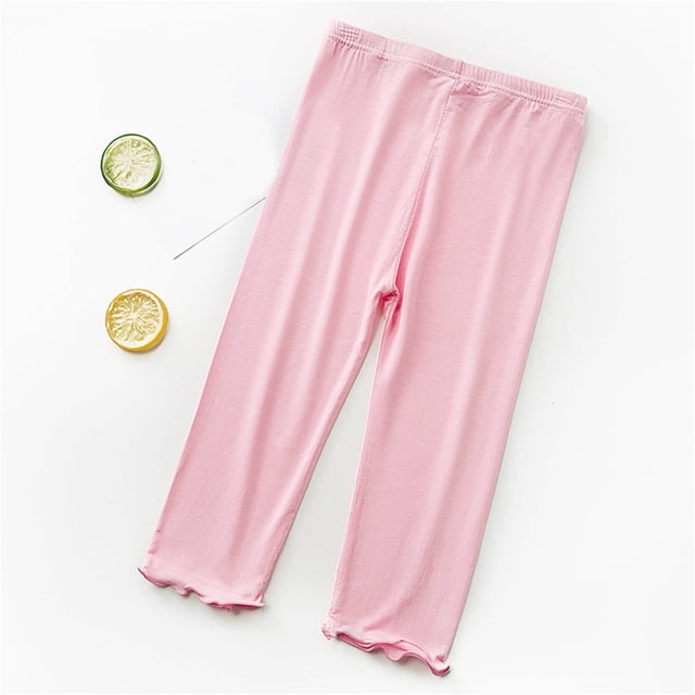 Leggings lisos de colores pastel para niñas pequeñas, pantalones ajustados suaves y elásticos para uso diario y juegos al aire libre, multicolor, 1 paquete, 2T-8T