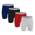 thumbnail image 1 of Bóxer Hanes para Niño,Corte Brief de Algodón Multicolor Talla G, 4 Piezas, 1 of 4