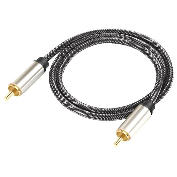 Cable coaxial de audio digital (1 RCA macho a 1 RCA macho, HiFi 5.1 SPDIF para HDTV, 1 m) 1m