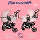thumbnail image 4 of Carriola Reversible 4 en 1 iBaby Murano Portabebé Autoasiento Rosa Plegable rosa, 4 of 9