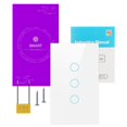 thumbnail image 3 of Panel De Interruptor De Luz Wifi, Trabajo De Vidrio Con O Sin Cable Neutro, Interruptor Inteligente De 1/2/3 Gang Us Compatible Con Google Home Echo matsuzay EL017469-04, 3 of 5