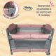 thumbnail image 5 of Cuna Corral Mecedora Y Colecho 4en1 Para Bebés Tuscani Ibaby rosa, 5 of 10