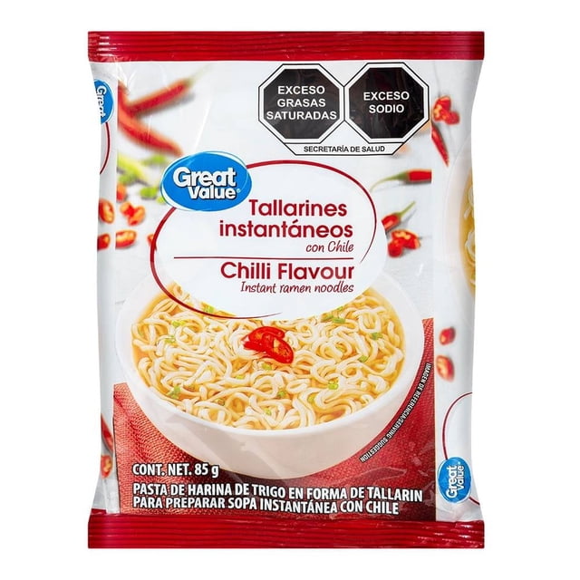 Sopa instantánea Great Value Sabor a chile picante 85 gr