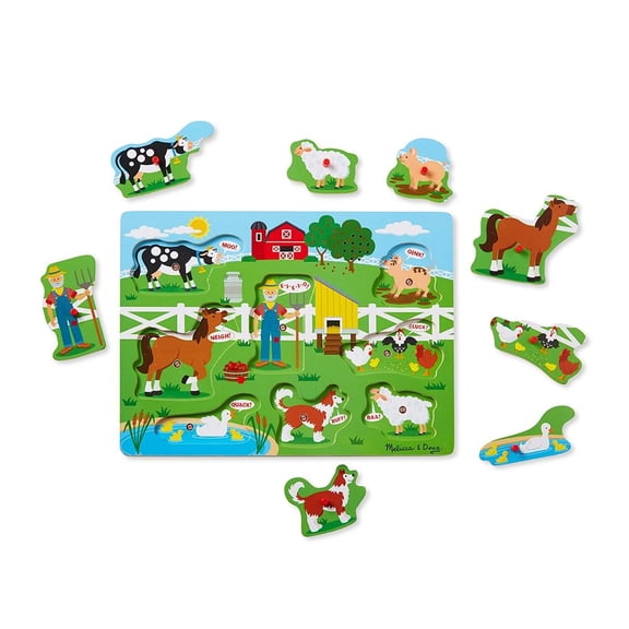 Rompecabezas con Sonido Old Mc Donald Melissa & Doug Bandai 8 piezas