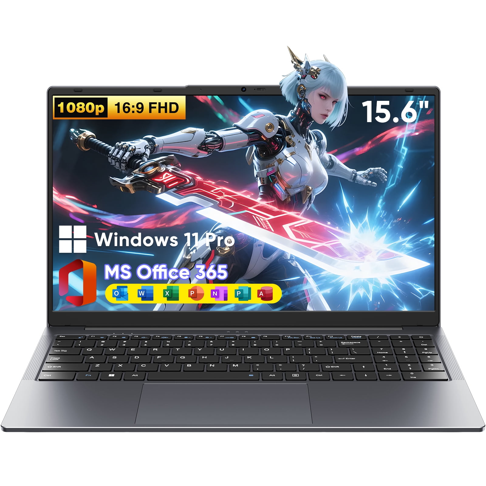 15.6" Laptop Windows 11 Pro,Intel Core M3(hasta 3.4GHz),MS Office,8GB RAM 256GB SSD,Computadora NoteBook para Negocios,1920 x 1080 FHD Pantalla 16:9