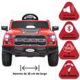 thumbnail image 3 of Camioneta Eléctrica Montable JOYKOO  para Niños 12V Control Remoto Bluetooth Luces Sonidos Apta desde 3 Años - Rojo, 3 of 7