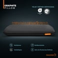 thumbnail image 4 of Dreamlab Almohada Graphite Pillow | Almohada de Memory Foam con Carbón | Hipoalergénica, Antibacterial, Soporte, Certificaciones | Firmeza: Firme Medio | Tamaño King Size (80 cm x 40 cm x 11.5 cm), 4 of 7