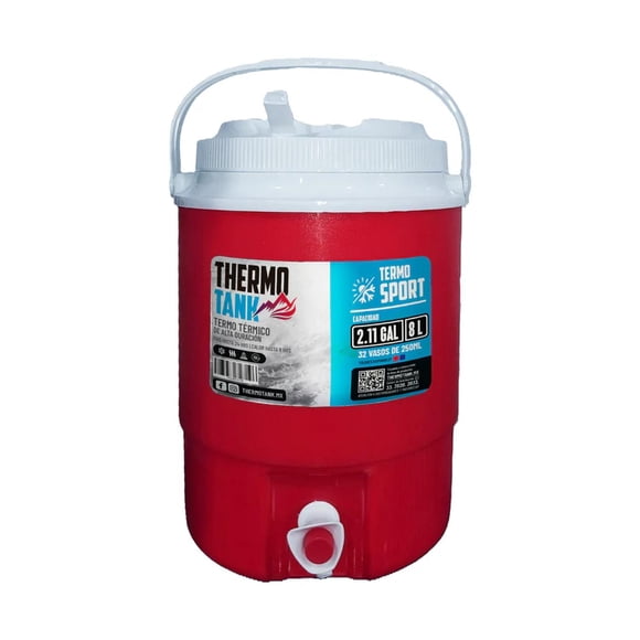 Termo De 8 Litros / 1.05 Gal Thermo Tank Rojo