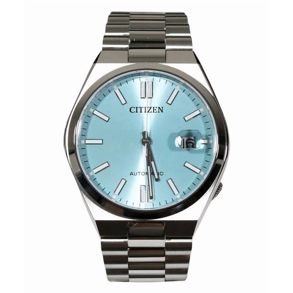 Citizen Reloj Tsuyosa Automático para Hombre, Acero Inoxidable, Esfera Azul Hielo, NJ0151-88M