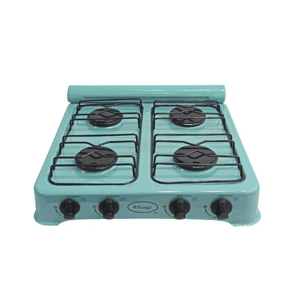 Parrilla de Mesa, FRAGA P706, 4 Quemadores, Porcelanizada, Encendido Manual, Gas L.P., Hecho en México.
