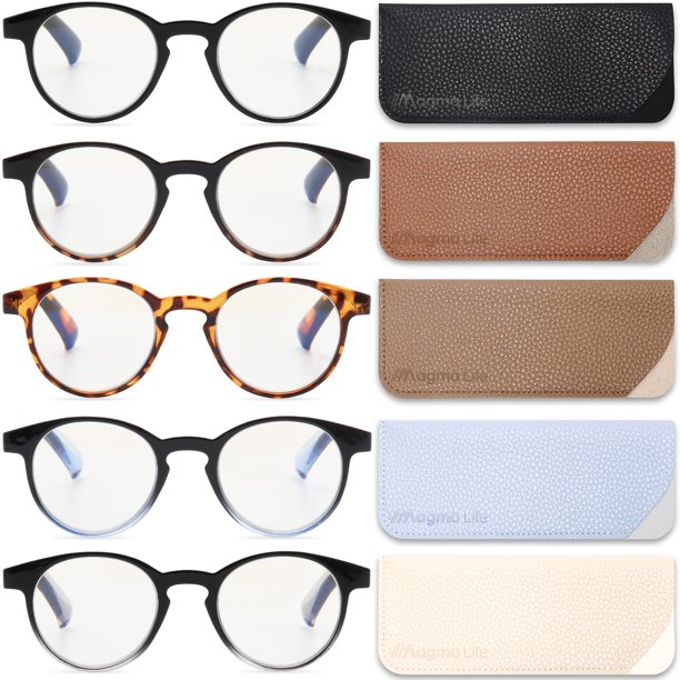 Magma Life Paquete De 5 Lentes Graduados 3.5 Dioptrías Para Computadora Y Lectura Con Tecnología Blue Light Gafas Para Hombre Y Mujer