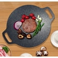 thumbnail image 4 of Multi-Griddle Grill Pan | Heavy-Duty Cast Iron | Non-Stick BBQ, Baking, Frying | Double Ear Handles | Electromagnetic Compatible | Detachable Legs | Outdoor Camping & Kitchen Use | 1-Pack | Large, 4 of 9