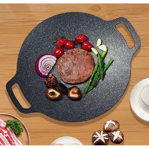 Imagen 4 de Multi-Griddle Grill Pan | Heavy-Duty Cast Iron | Non-Stick BBQ, Baking, Frying | Double Ear Handles | Electromagnetic Compatible | Detachable Legs | Outdoor Camping & Kitchen Use | 1-Pack | Large