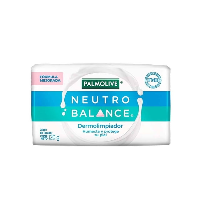 Jabón de Baño Palmolive Neutro Balance Dermolimpiador Humecta y Protege tu Piel 120 g