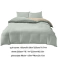 thumbnail image 3 of Juego de cama de 4 piezas para dormitorios | Poliéster suave lavado | Tamaños individual y matrimonial | Diseño reversible | Incluye funda nórdica, sábana ajustable y 2 fundas de almohada, 3 of 6